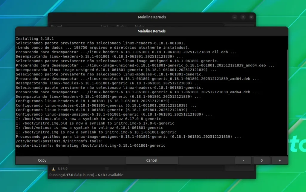How to install the Linux Kernel 6.18LTS on Ubuntu 25.10