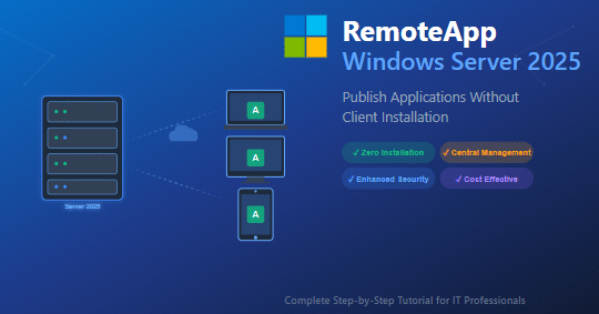 Deploy and Publish Applications Using RemoteApp on Windows Server 2025 13 Deploy and Publish Applications Using RemoteApp on Windows Server 2025