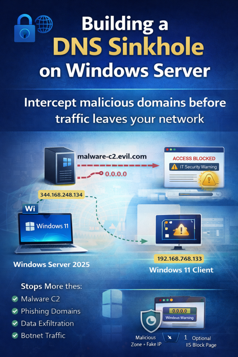 Setting Up a DNS Sinkhole with Windows Server 2025