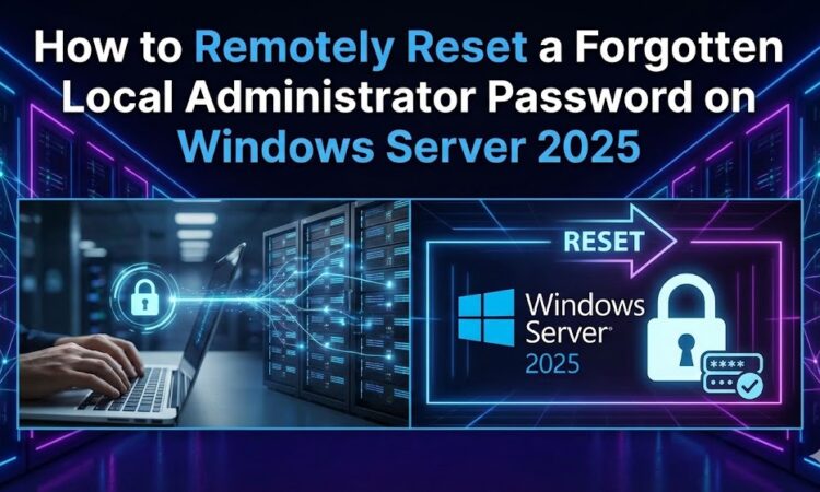 How to Remotely Reset a Forgotten Local Administrator Password on Windows Server 2025