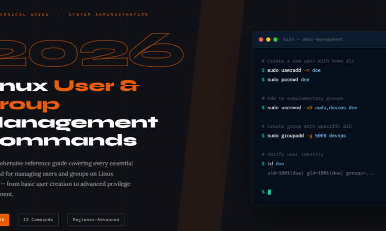 Linux User & Group Management Commands 2026