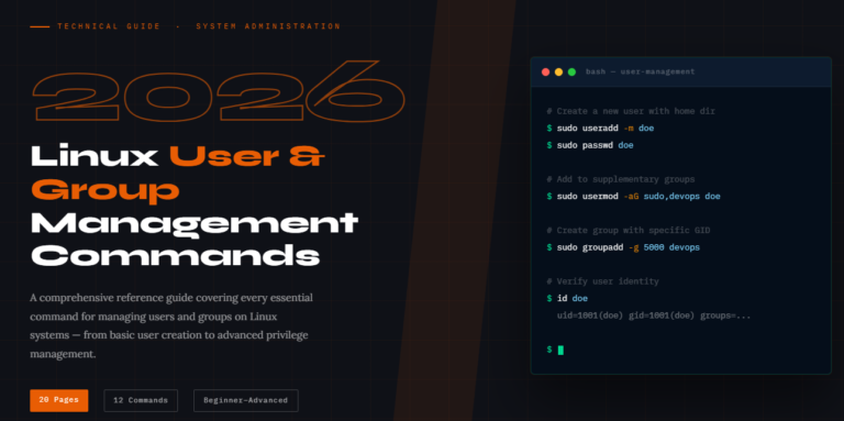 Linux User & Group Management Commands 2026