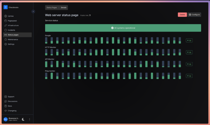 Checkmate: Your Open-Source Infrastructure Monitoring Solution