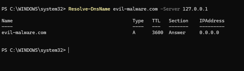Setting Up a DNS Sinkhole with Windows Server 2025 19 Setting Up a DNS Sinkhole with Windows Server 2025