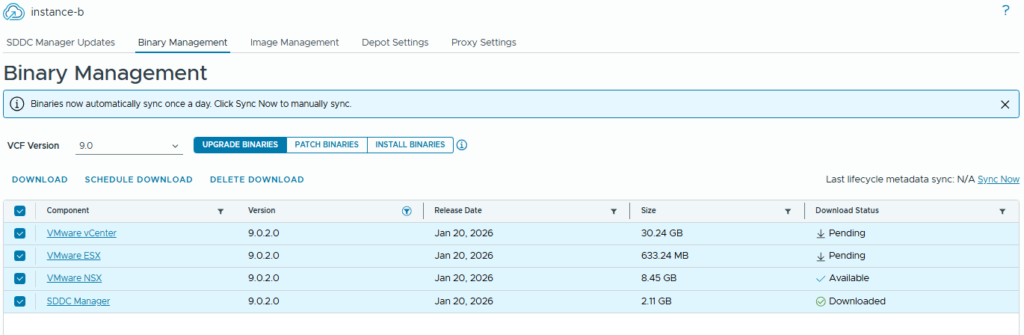 VCF 9.0.2 Upgrade/Patching Process