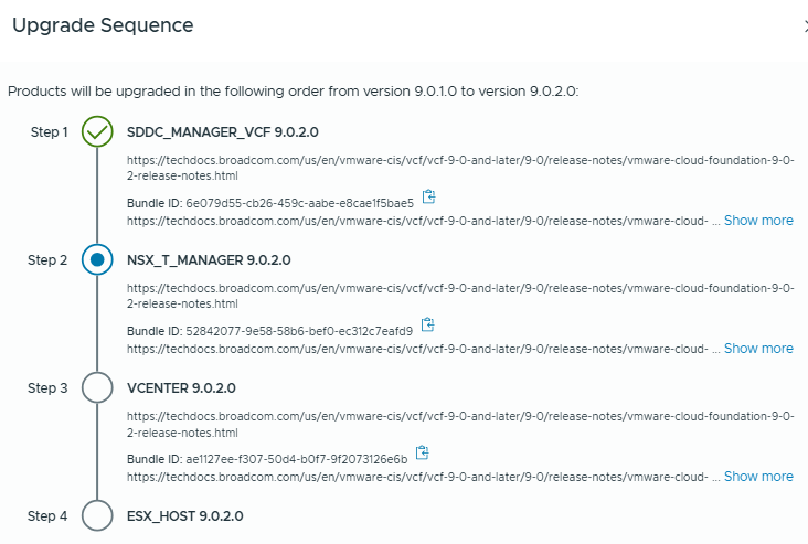 VCF 9.0.2 Upgrade/Patching Process