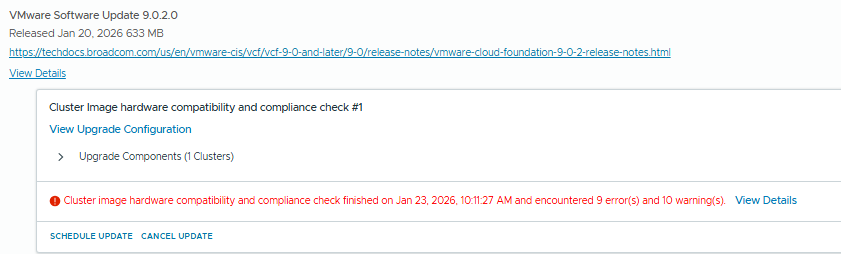 VCF 9.0.2 Upgrade/Patching Process