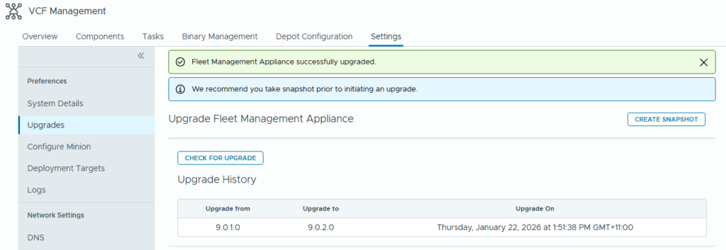 VCF 9.0.2 Upgrade/Patching Process