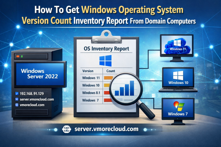 How To Get Windows Operating System Version Count Inventory Report From Domain Computers