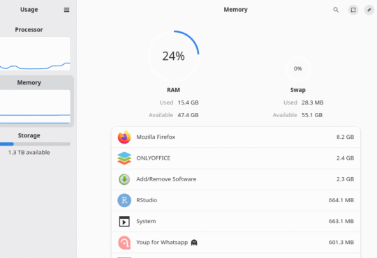 GNOME Usage: The Lightweight System Monitor 7 GNOME Usage: The Lightweight System Monitor