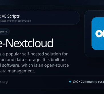 Run Your Own Private Cloud on Proxmox: Deploy Alpine Nextcloud LXC with the Proxmox Community Script