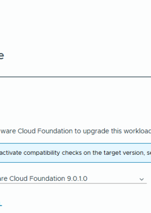 vSphere 8 to VCF 9 Upgrade Process