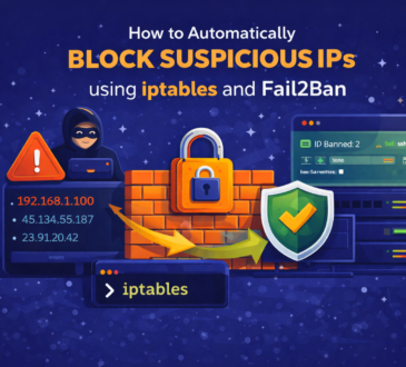How to Automatically Block Suspicious IPs using iptables and Fail2Ban 10 How to Automatically Block Suspicious IPs using iptables and Fail2Ban