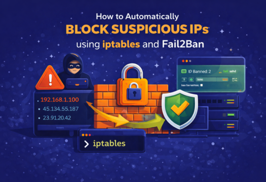 How to Automatically Block Suspicious IPs using iptables and Fail2Ban 1 How to Automatically Block Suspicious IPs using iptables and Fail2Ban