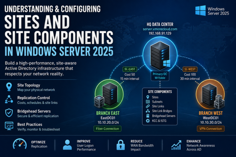 Understanding Configuring Sites in Windows Server 2025