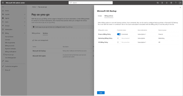 Microsoft 365 Backup: delegate administration, configure billing policies 10 Microsoft 365 Backup: delegate administration, configure billing policies