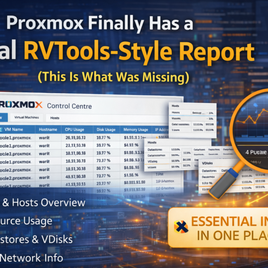 Proxmox Finally Has a Real RVTools-Style Report (This is What Was Missing)