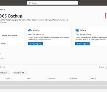 Microsoft 365 Backup: delegate administration, configure billing policies