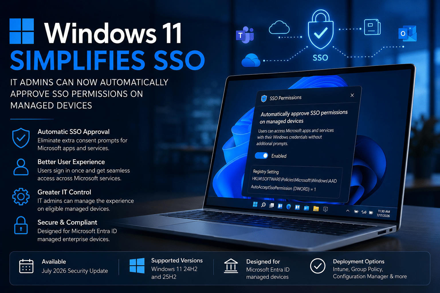 Windows 11 simplifies SSO management
