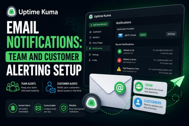 Uptime Kuma Email Notifications: Team and Customer Alerting Setup 1 Uptime Kuma Email Notifications: Team and Customer Alerting Setup
