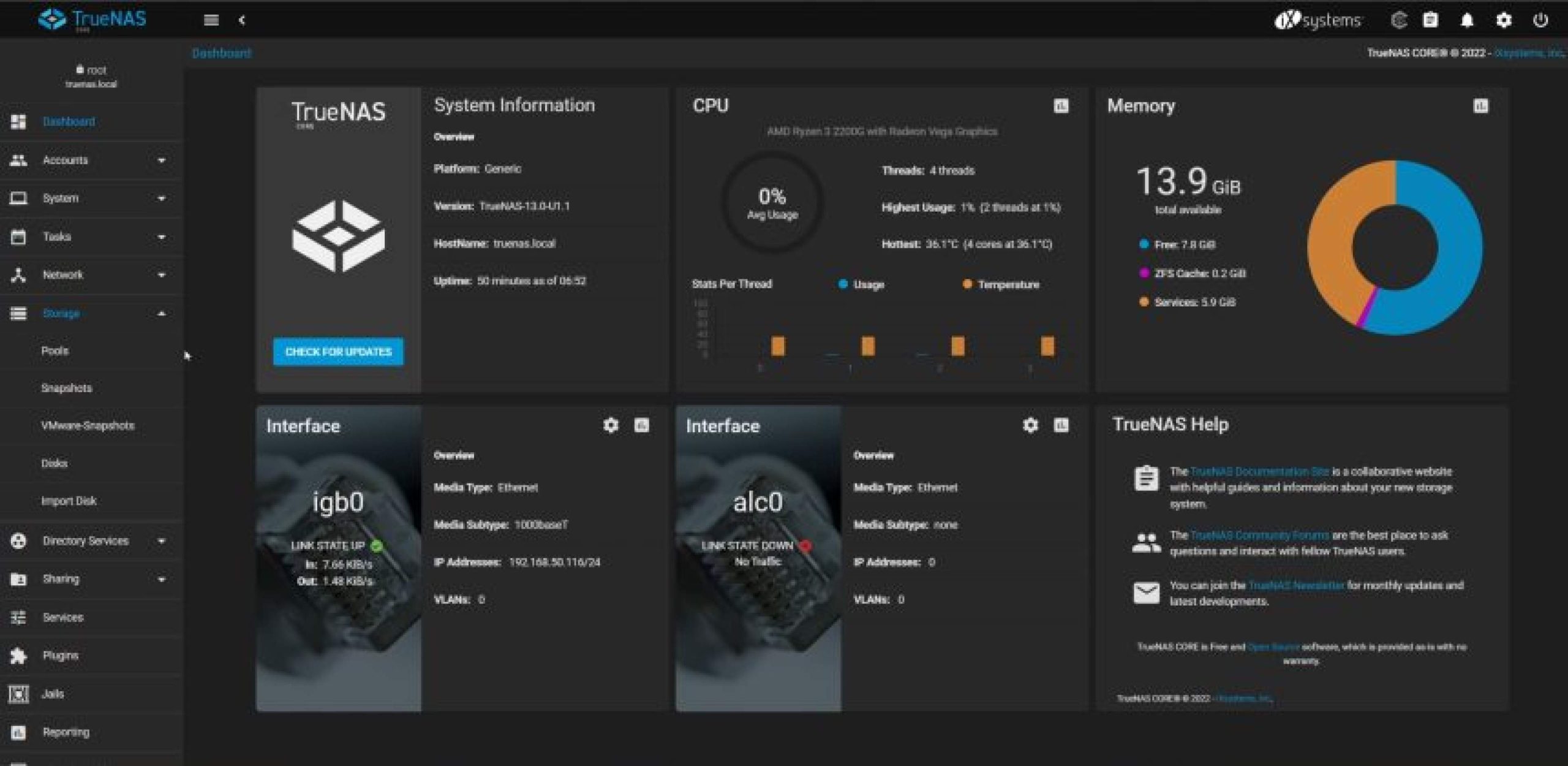 TrueNAS CORE 13.0-U6.7 NAS storage operating system download and installation ISO